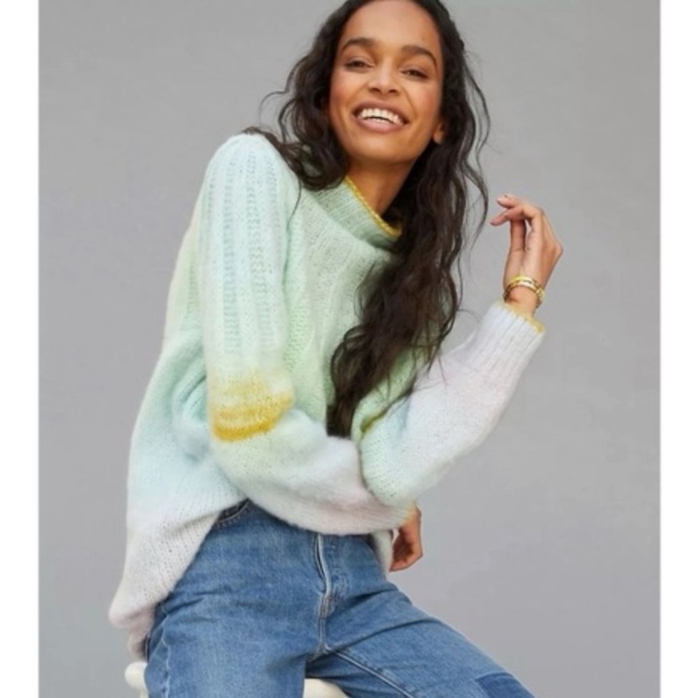 Anthropologie Perri Ombré Tunic Sweater